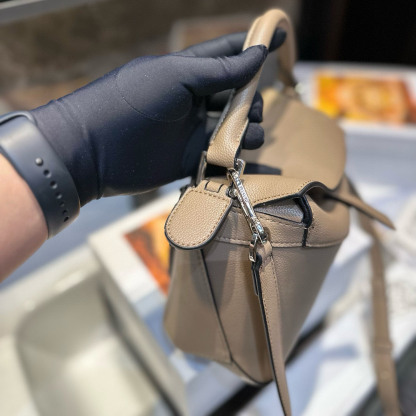 Puzzle bag in soft grained calfskin