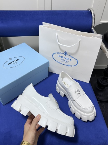 Brushed leather Monolith loafers