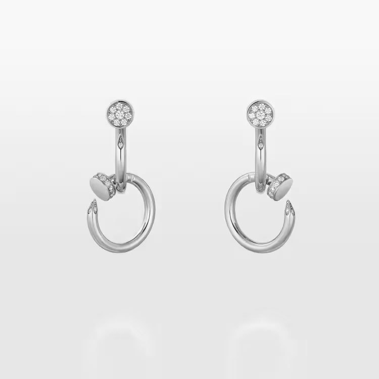 JUSTE UN CLOU EARRINGS, DOUBLE, DIAMONDS