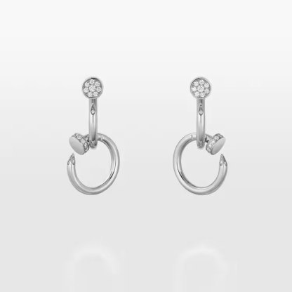 JUSTE UN CLOU EARRINGS, DOUBLE, DIAMONDS