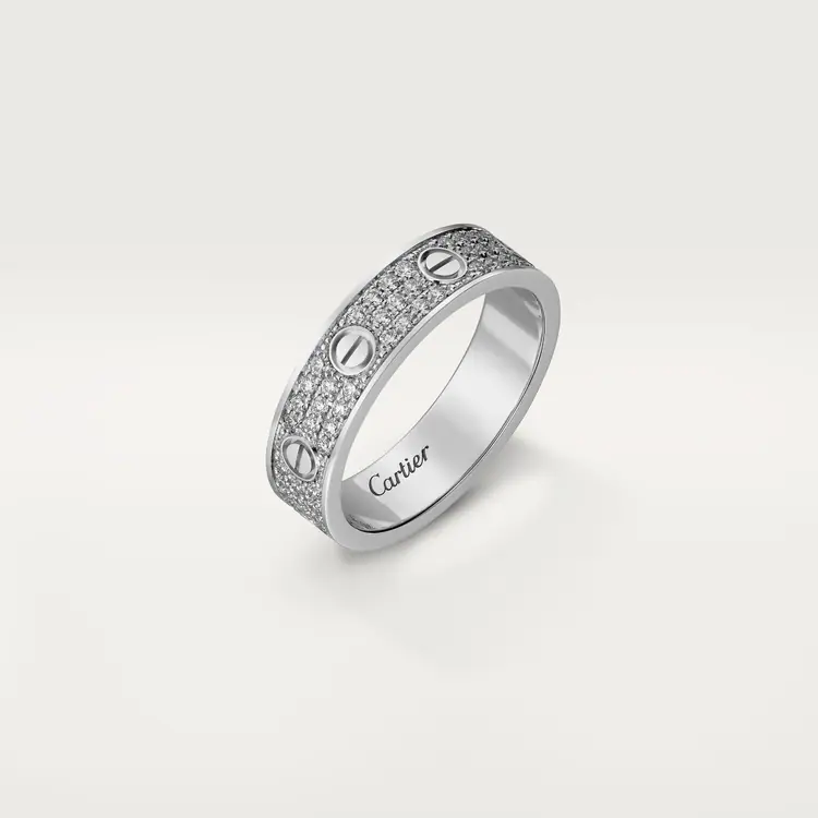 LOVE WEDDING BAND, DIAMOND-PAVED