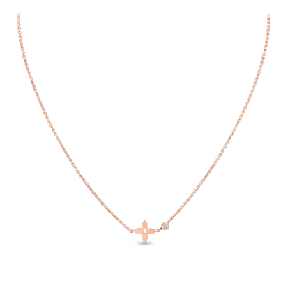 Idylle Blossom pendant, pink gold and diamond
