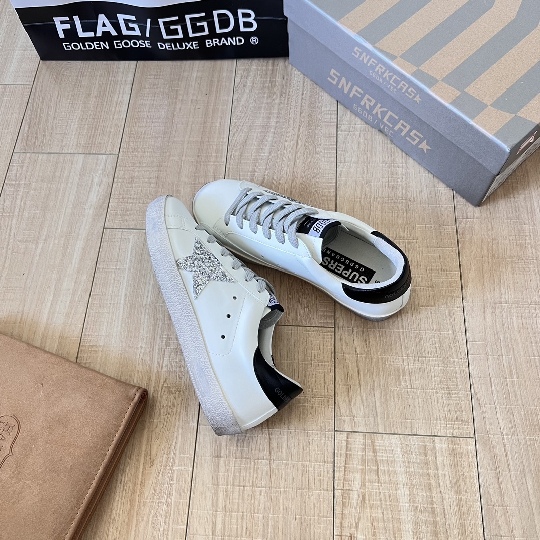 Silver Swarovski crystal star and heel tab