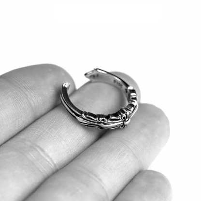 BABY DOUBLE FLORAL CROSS RING