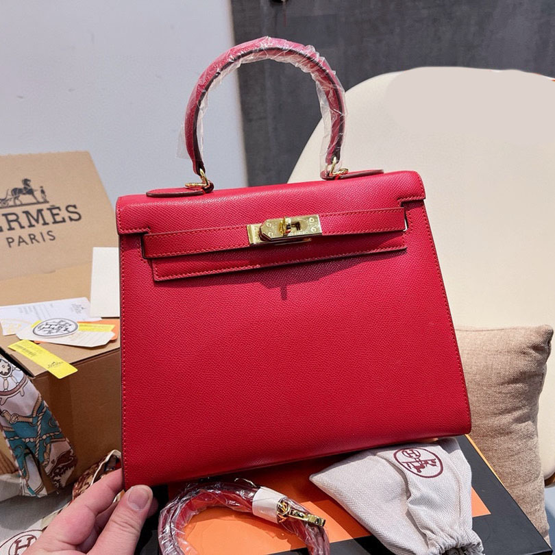 Kelly 28 Sellier Bag Gold Epsom Leather with Gold Hardware