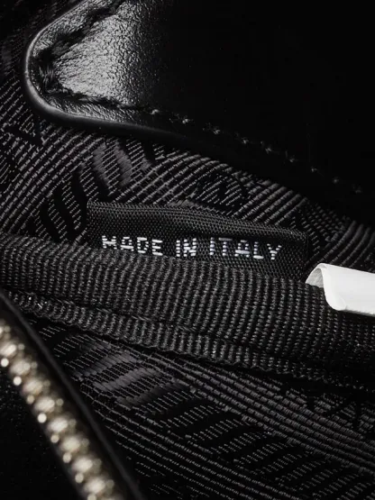 Triangle Logo Zip Crossbody Bag Soft Leather Small