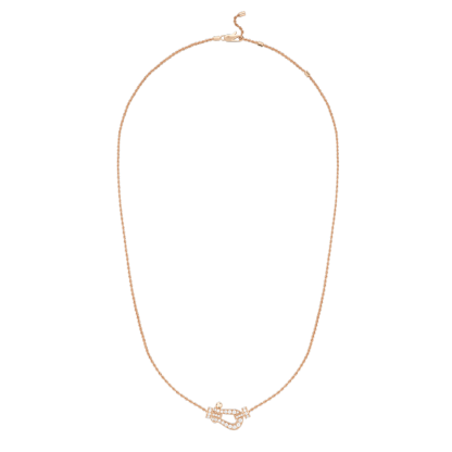 FORCE 10 NECKLACE 18K PINK GOLD AND DIAMONDS MEDIUM MODEL