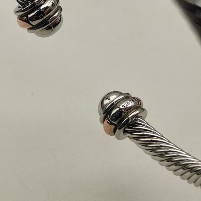 Cable Classics Bracelet in Sterling Silver with 18K Rose Gold