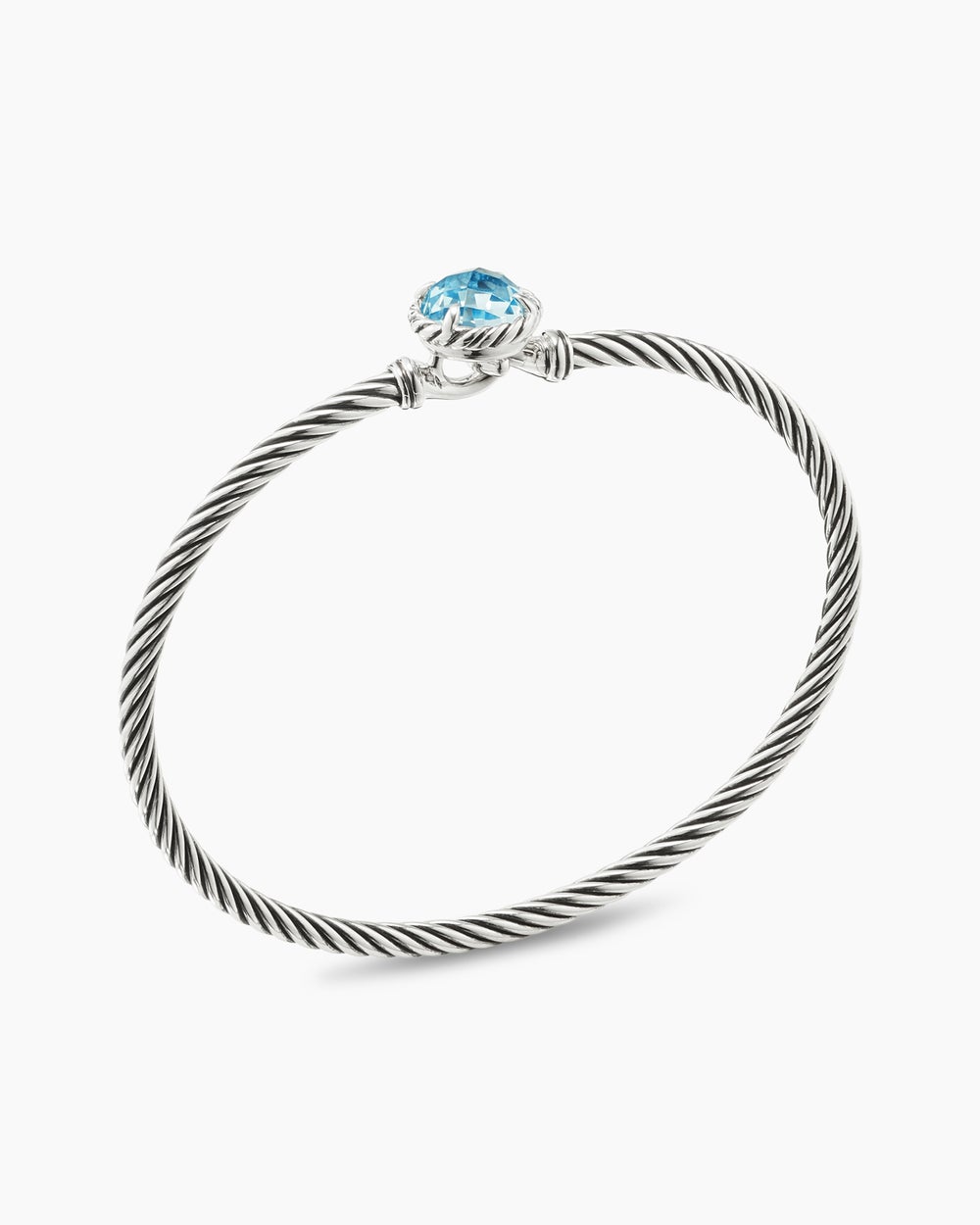Petite Chatelaine庐 Bracelet Sterling Silver with Blue Topaz, 3mm
