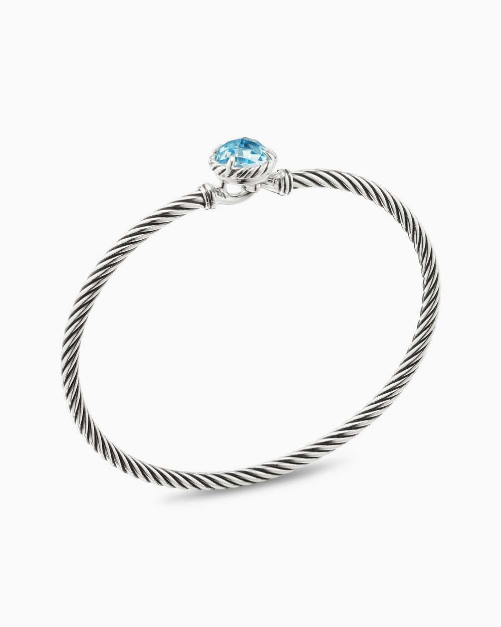 Petite Chatelaine庐 Bracelet Sterling Silver with Blue Topaz, 3mm