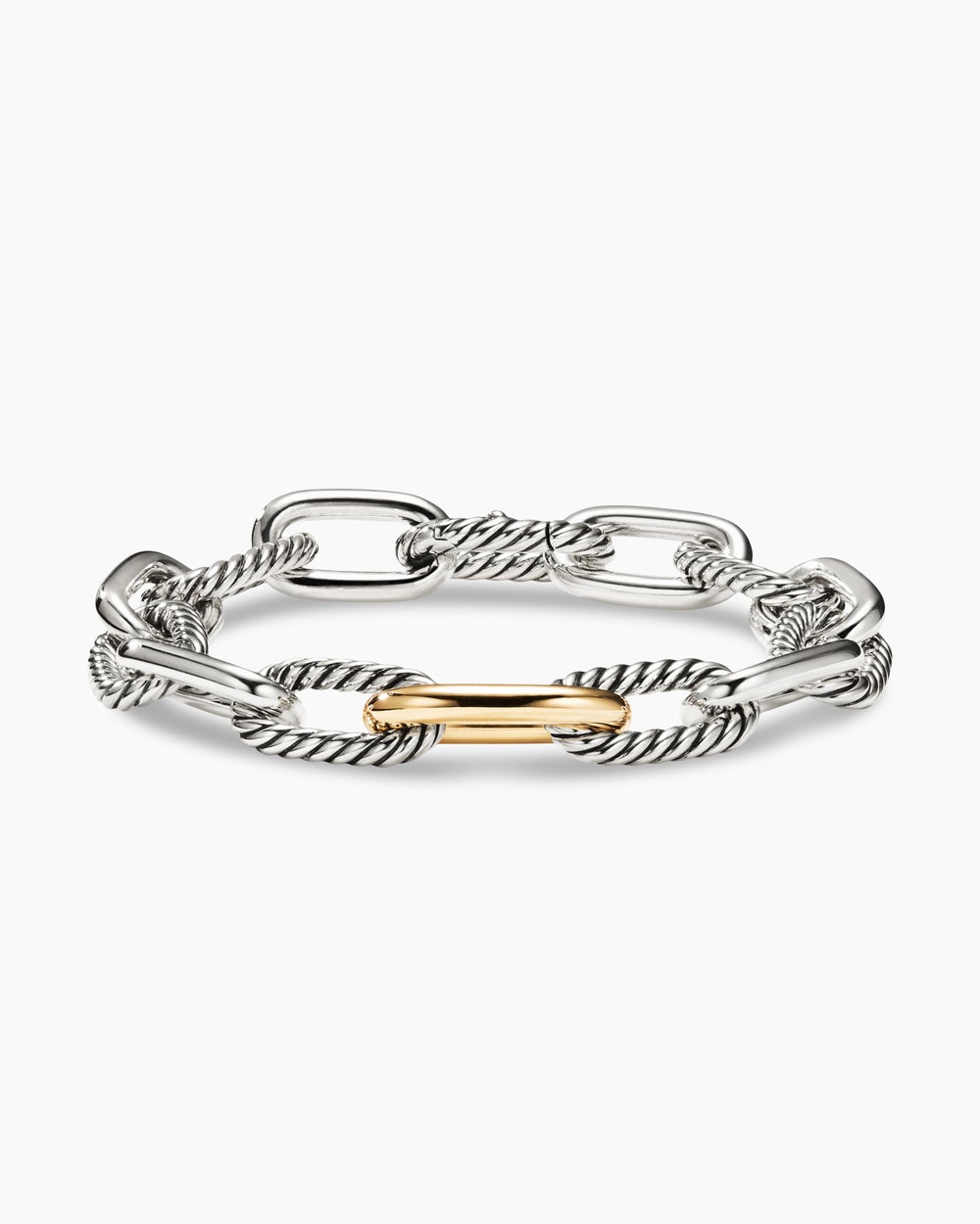 DY Madison庐 Chain Bracelet Sterling Silver with 18K Yellow Gold, 11mm