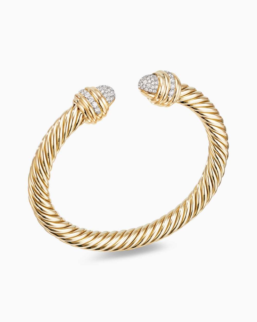 Classic Cablespira庐 Bracelet 18K Yellow Gold with Diamonds, 7mm