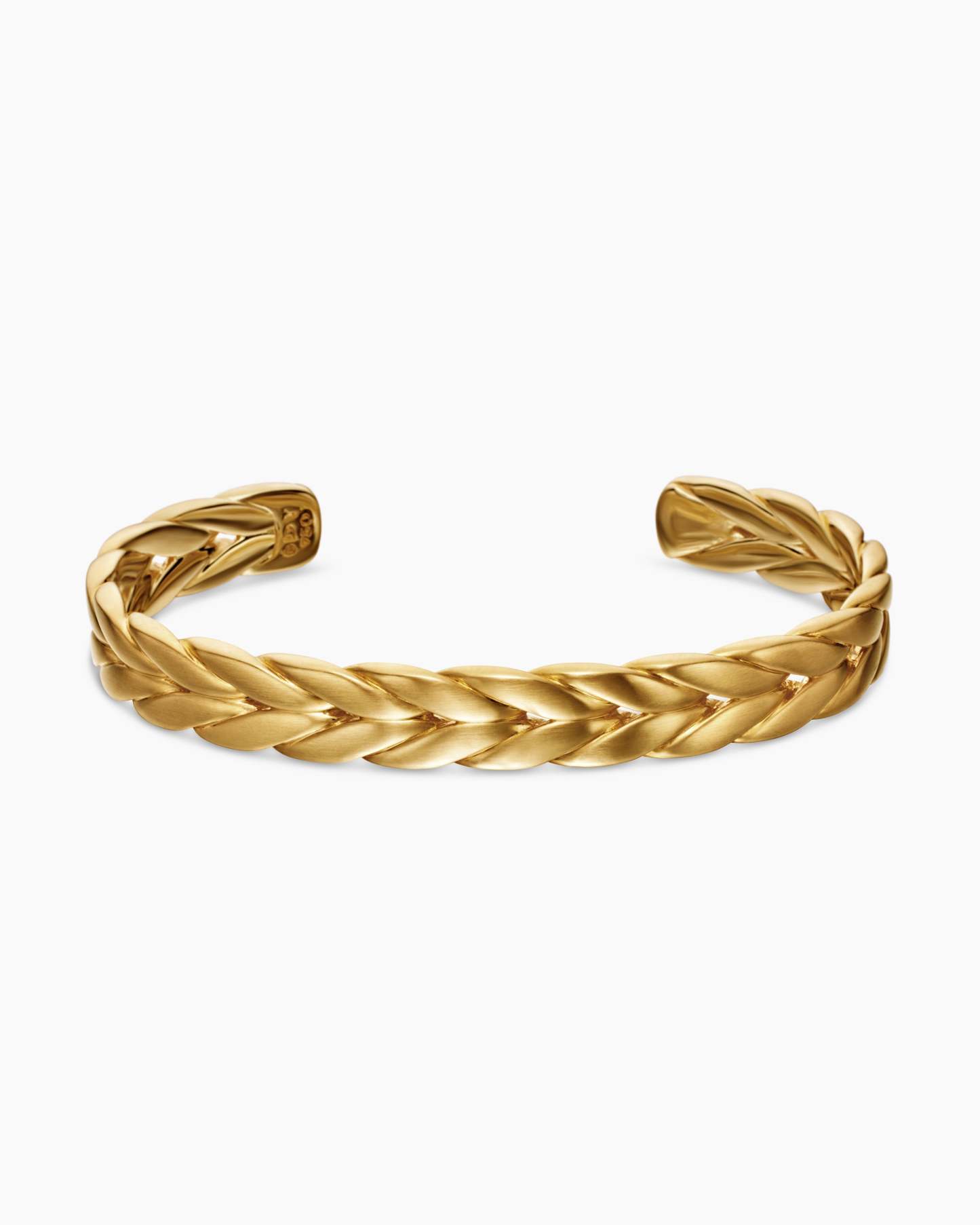 Chevron Collection for Men Chevron Cuff Bracelet 18K Yellow Gold, 9mm