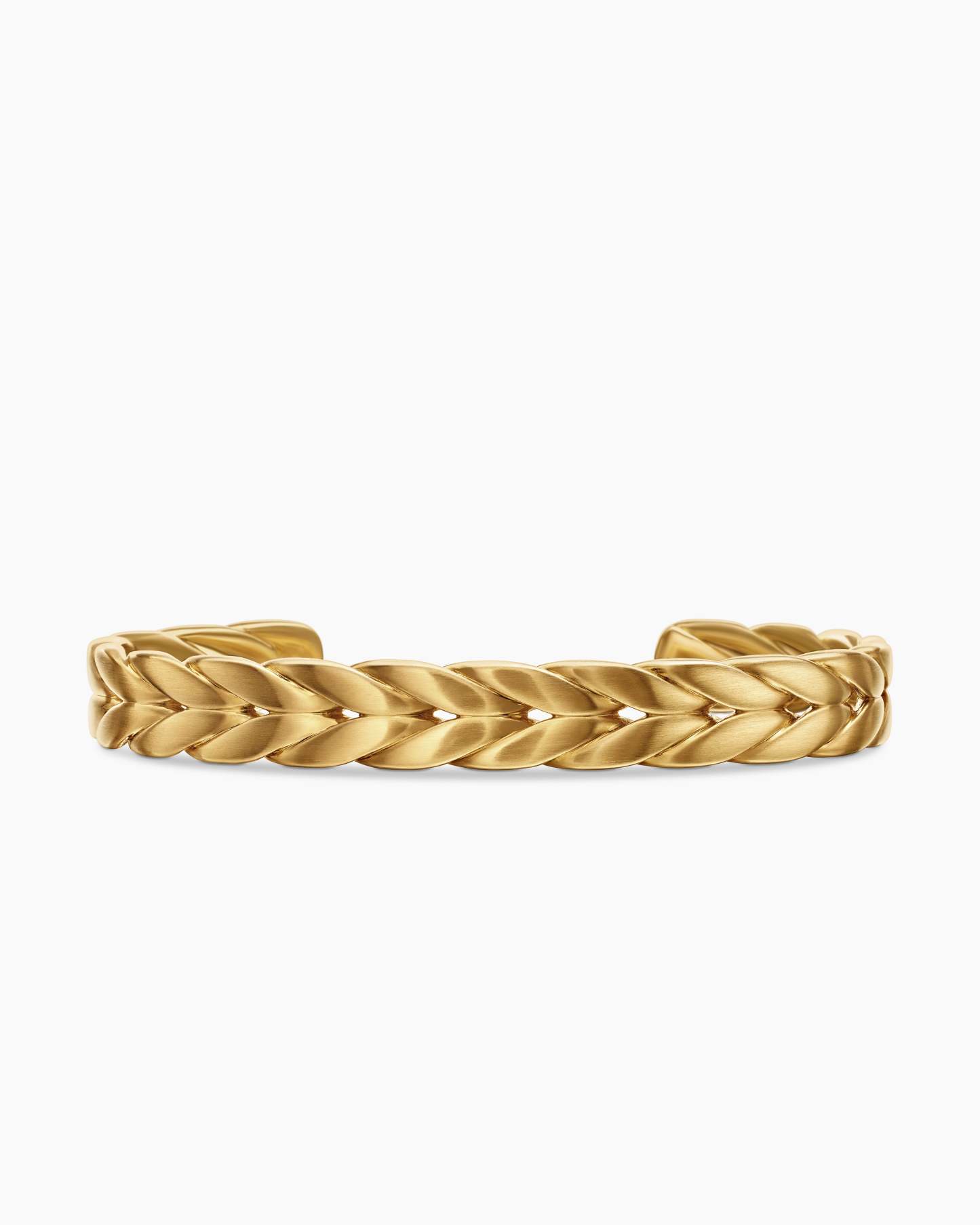 Chevron Collection for Men Chevron Cuff Bracelet 18K Yellow Gold, 9mm