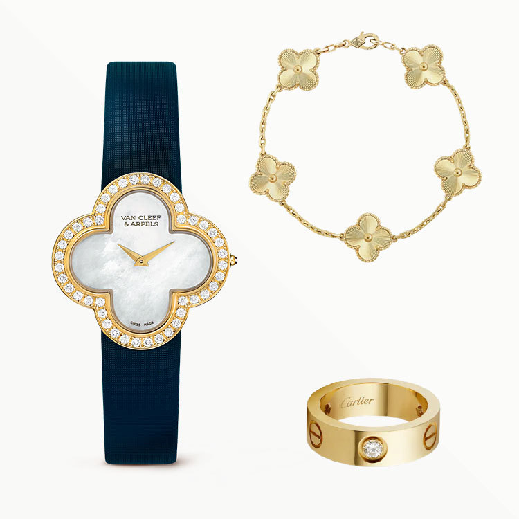 3-Piece Alhambra Yellow Gold & Diamond