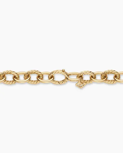 Oval Link Chain Necklace 18K Yellow Gold, 16mm