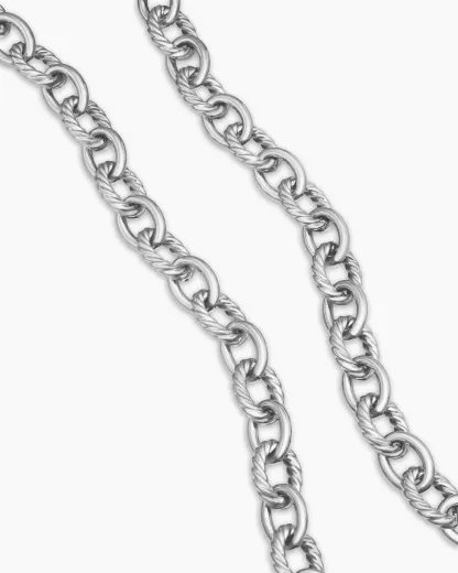 Oval Link Chain Necklace Sterling Silver, 16mm