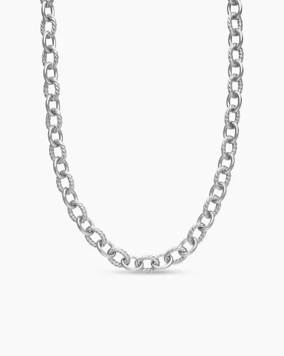 Oval Link Chain Necklace Sterling Silver, 16mm