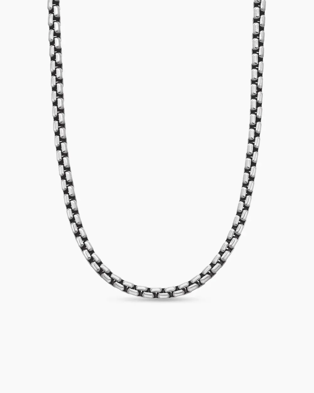Box Chain Necklace Sterling Silver, 5mm