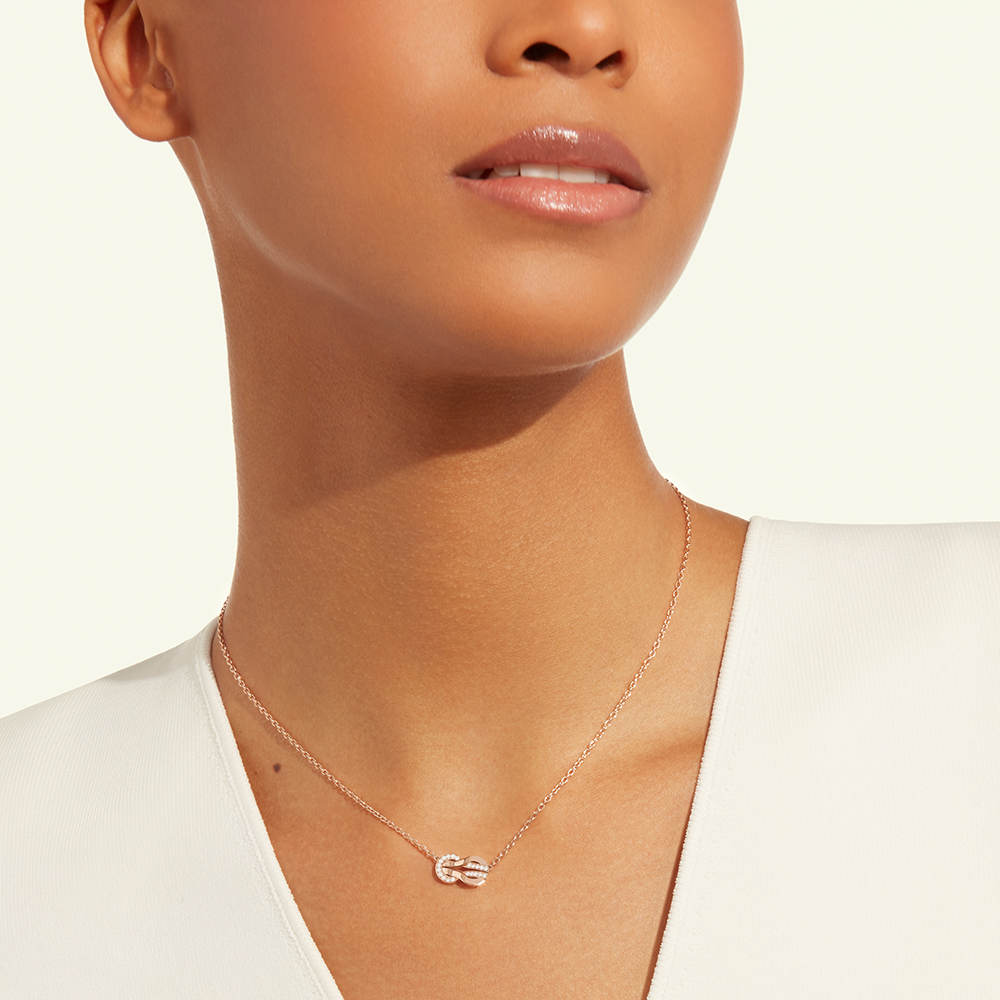 CHANCE INFINIE NECKLACE 18K PINK GOLD MEDIUM MODEL
