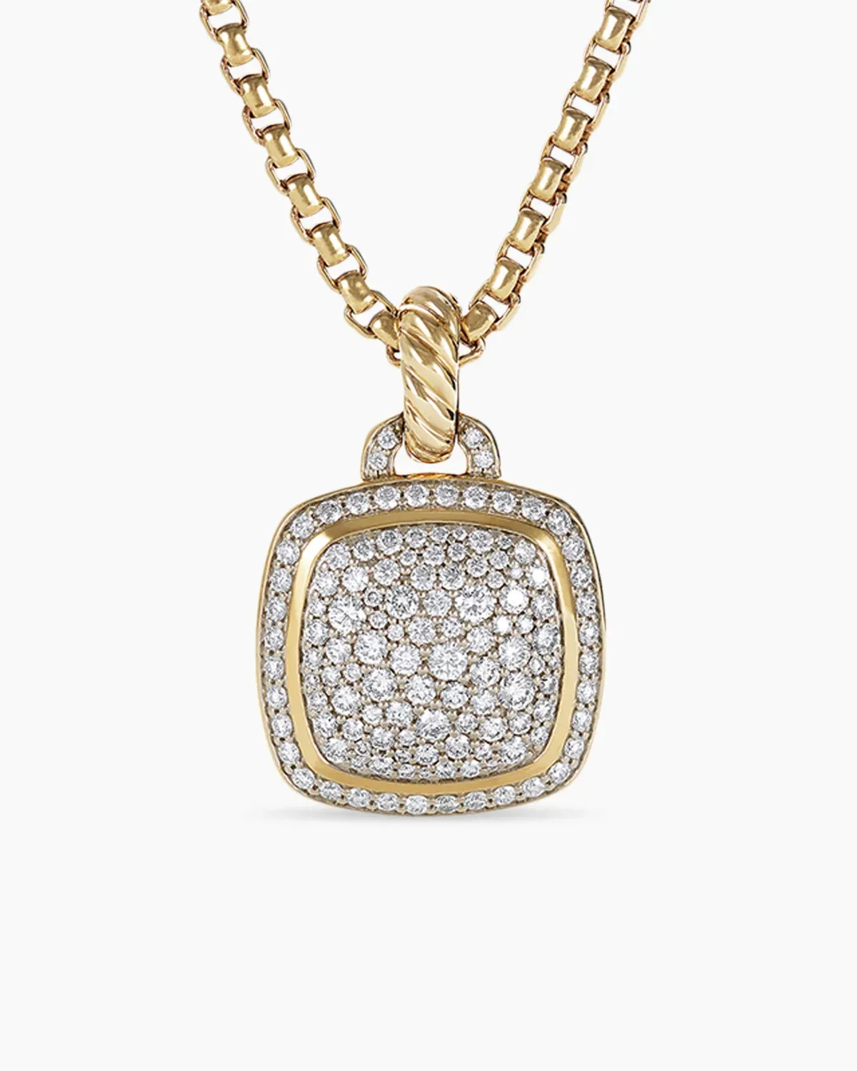 Albion庐 Pendant 18K Yellow Gold with Pav茅 Diamonds, 14mm