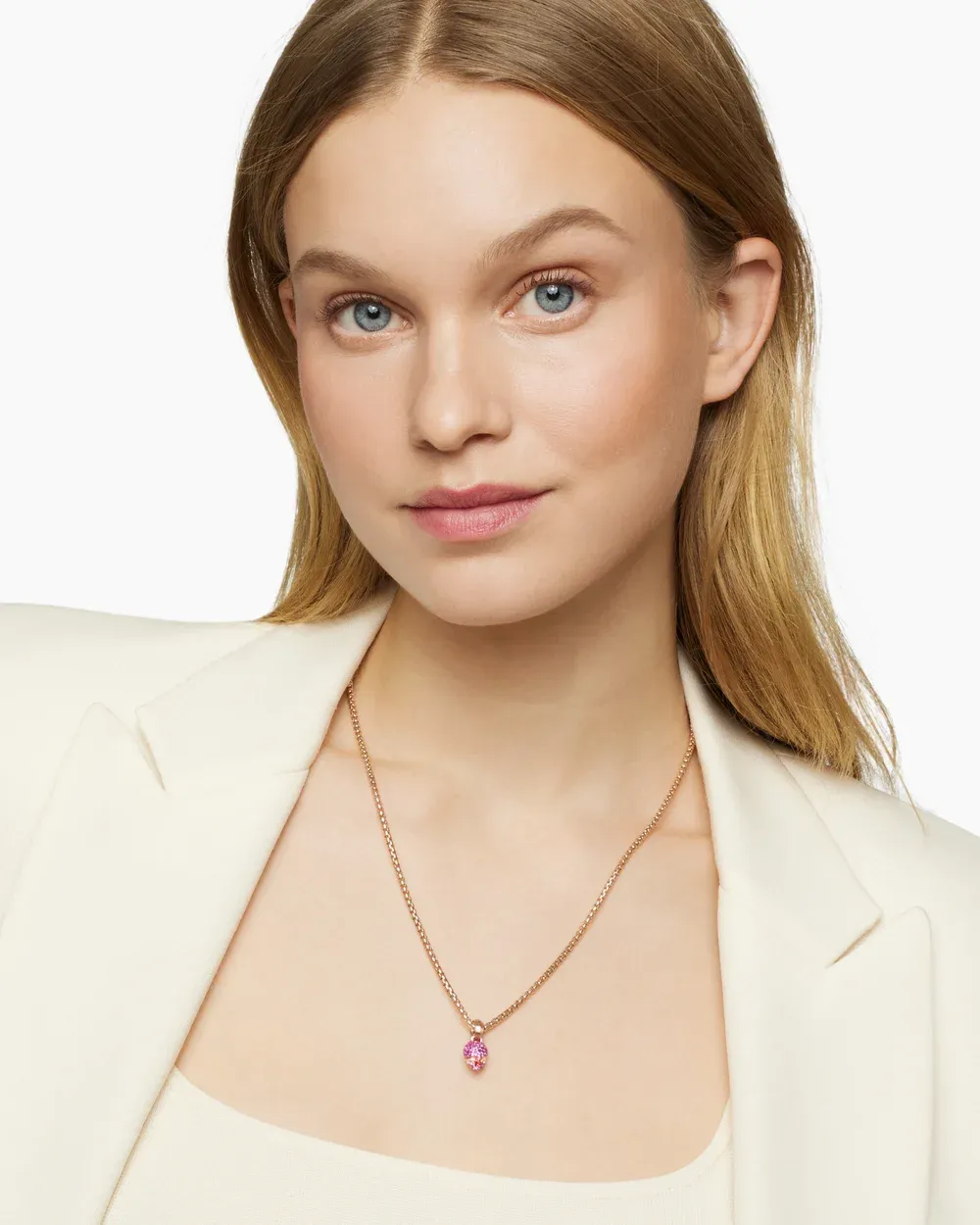 Skull Amulet Full Pavé Pink Sapphires and 18K Rose Gold, 14mm