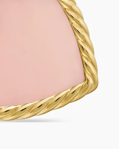 DY Elements® Heart Amulet 18K Yellow Gold with Pink Opal and Diamonds