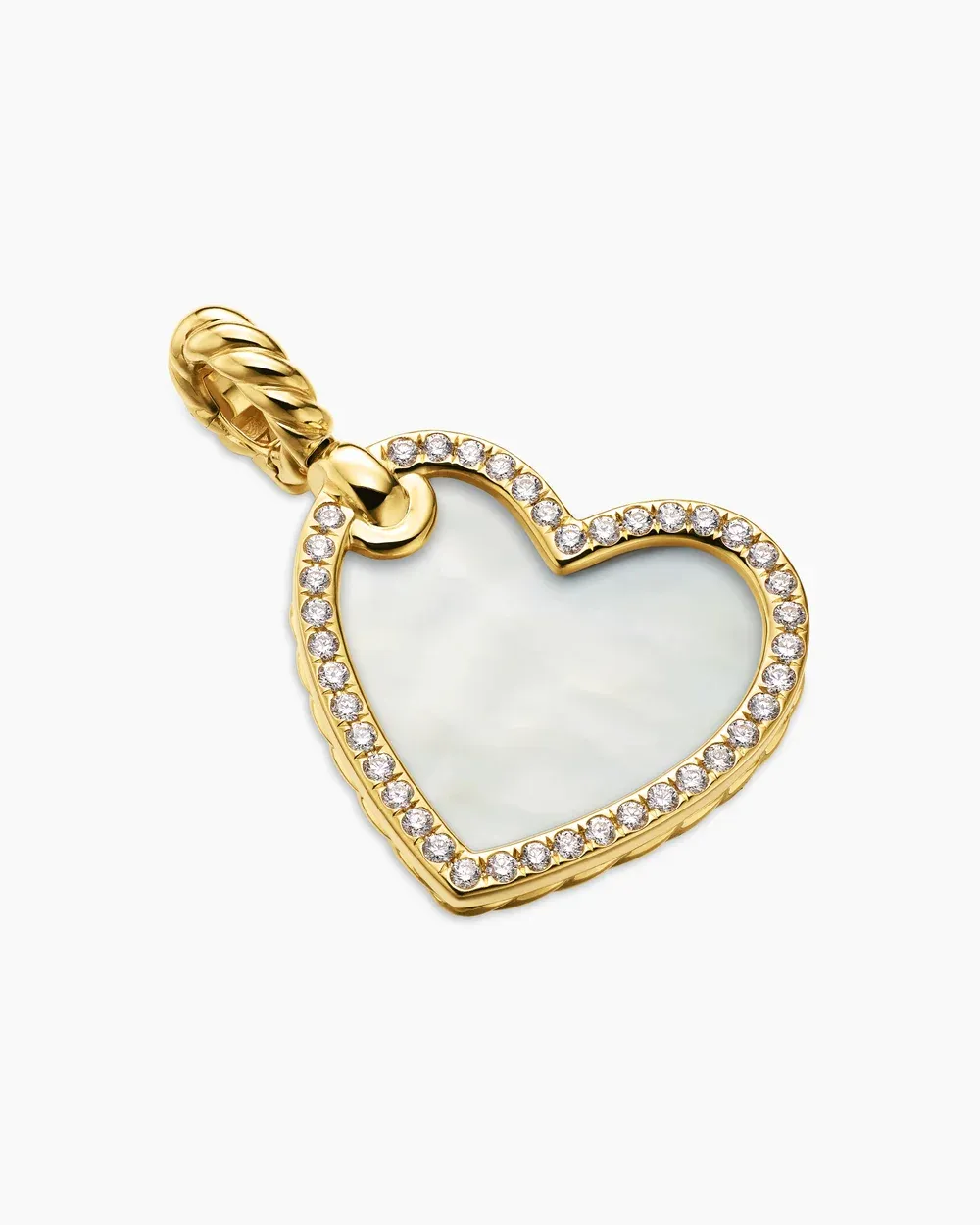 DY Elements® Heart Amulet 18K Yellow Gold with Mother of Pearl and Diamonds