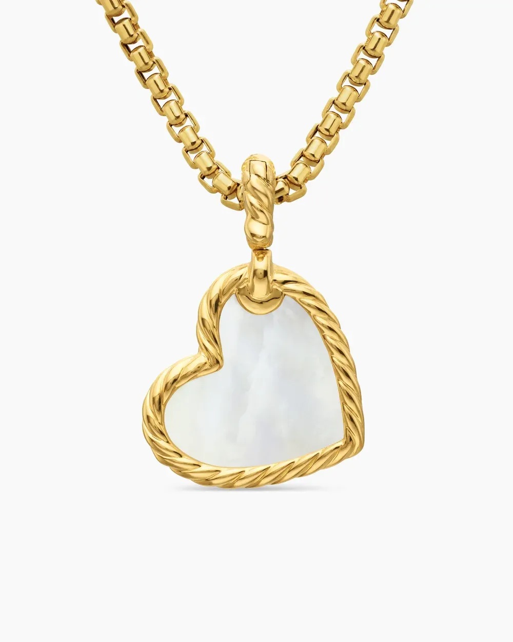 DY Elements® Heart Amulet 18K Yellow Gold with Mother of Pearl and Diamonds