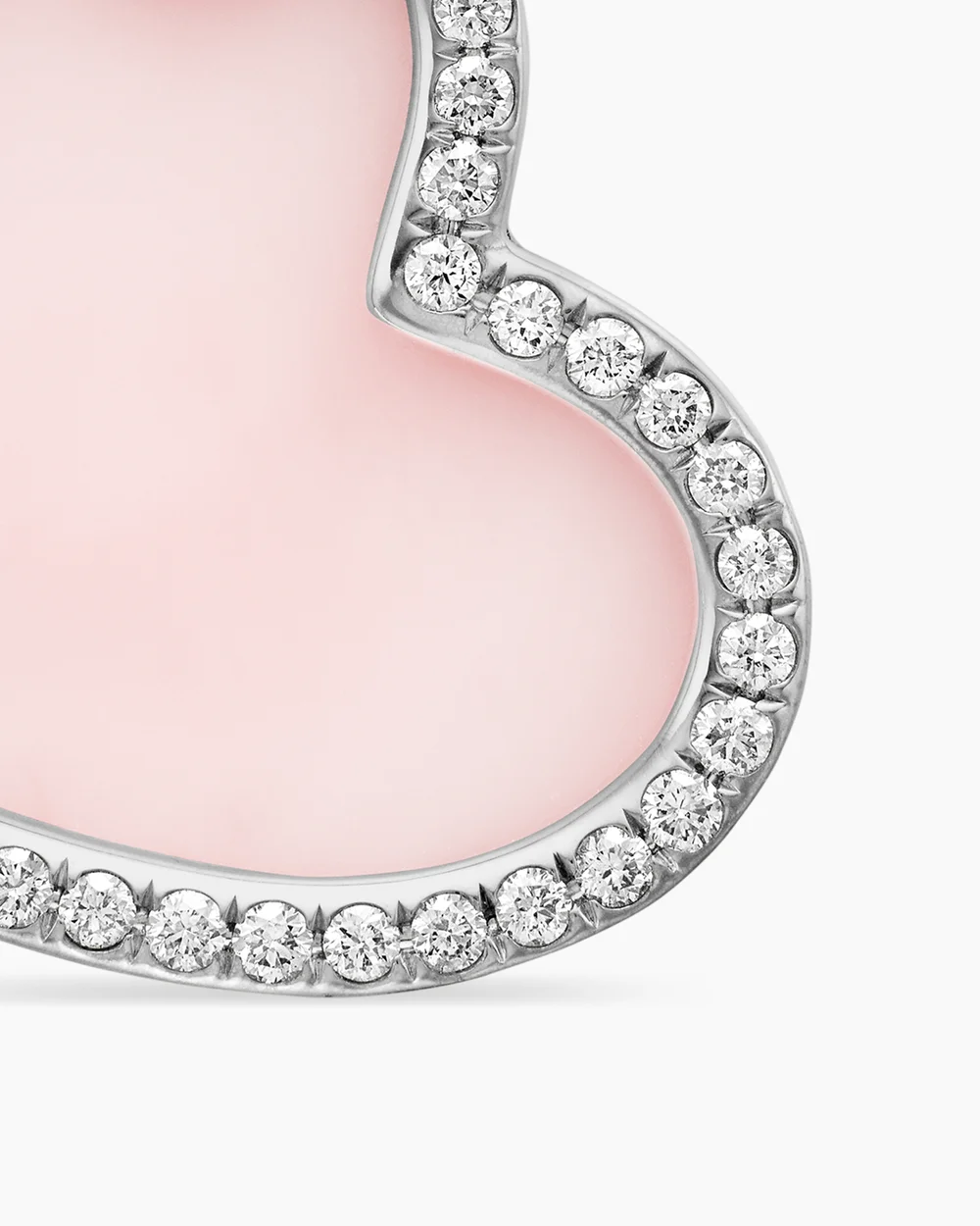 DY Elements® Heart Amulet Sterling Silver with Pink Opal and Diamonds