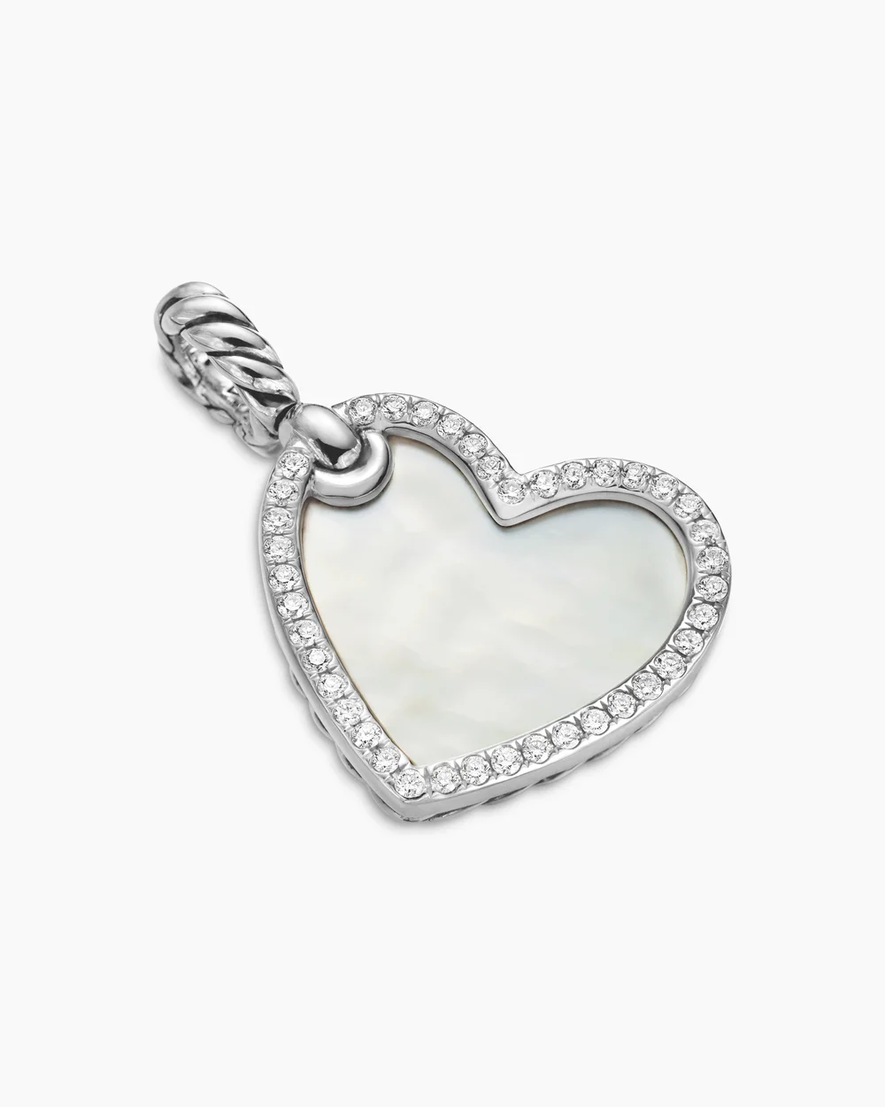 DY Elements® Heart Amulet Sterling Silver with Mother of Pearl and Diamonds