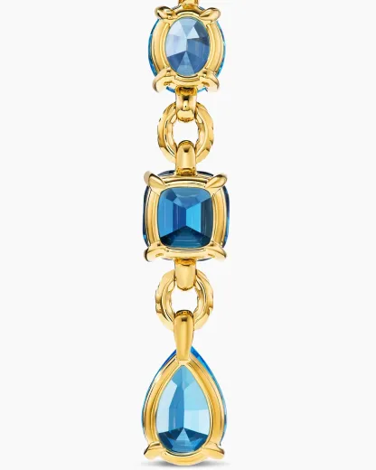 Marbella Y Pendant 18K Yellow Gold with Blue Topaz and Hampton Blue Topaz, 57.8mm