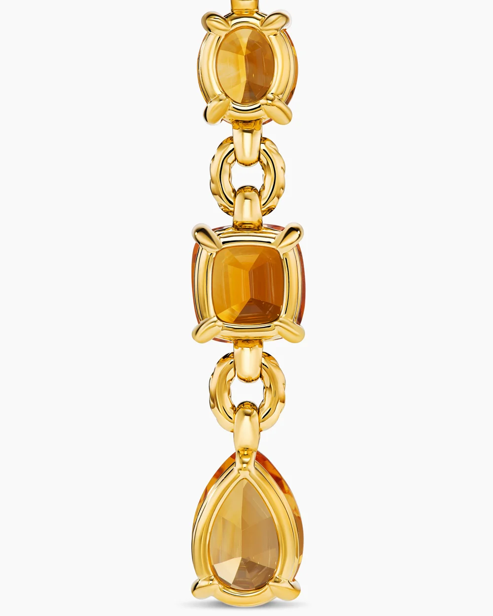 Marbella Y Pendant 18K Yellow Gold with Citrine and Madeira Citrine, 57.8mm