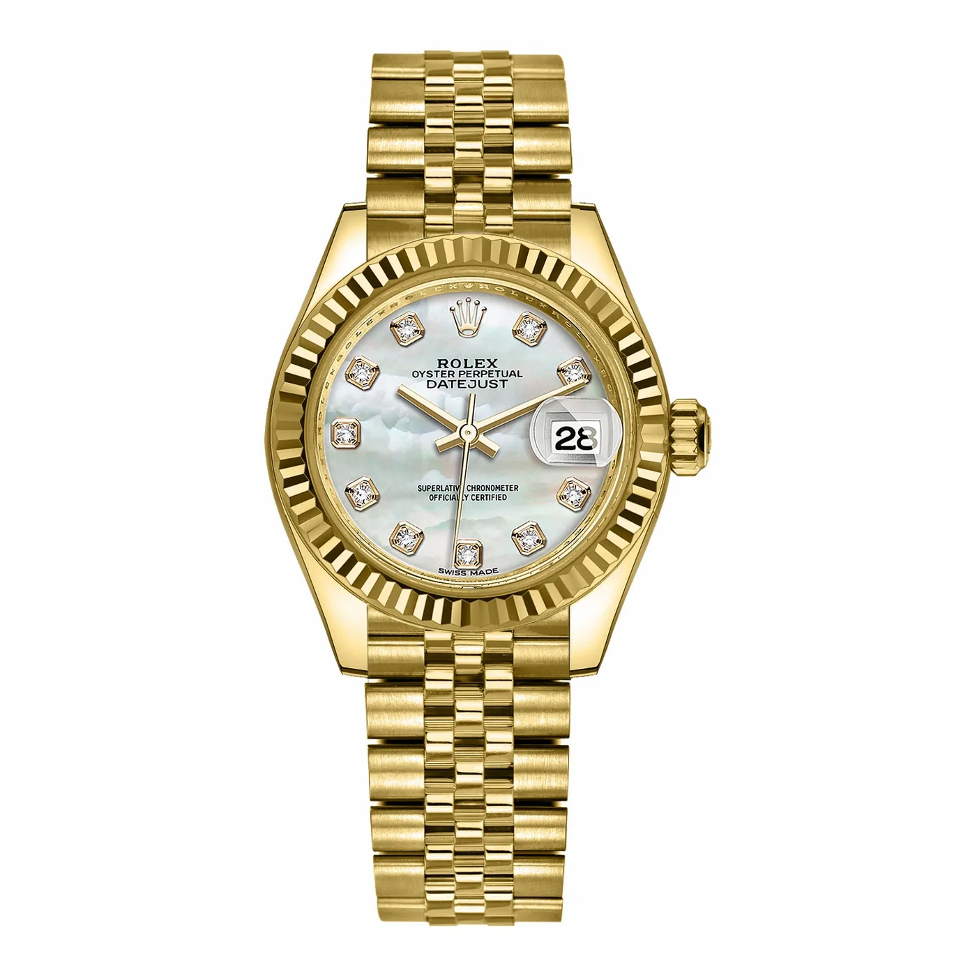 Lady-Datejust 28 Mother of Pearl Diamond Watch 279178-0026