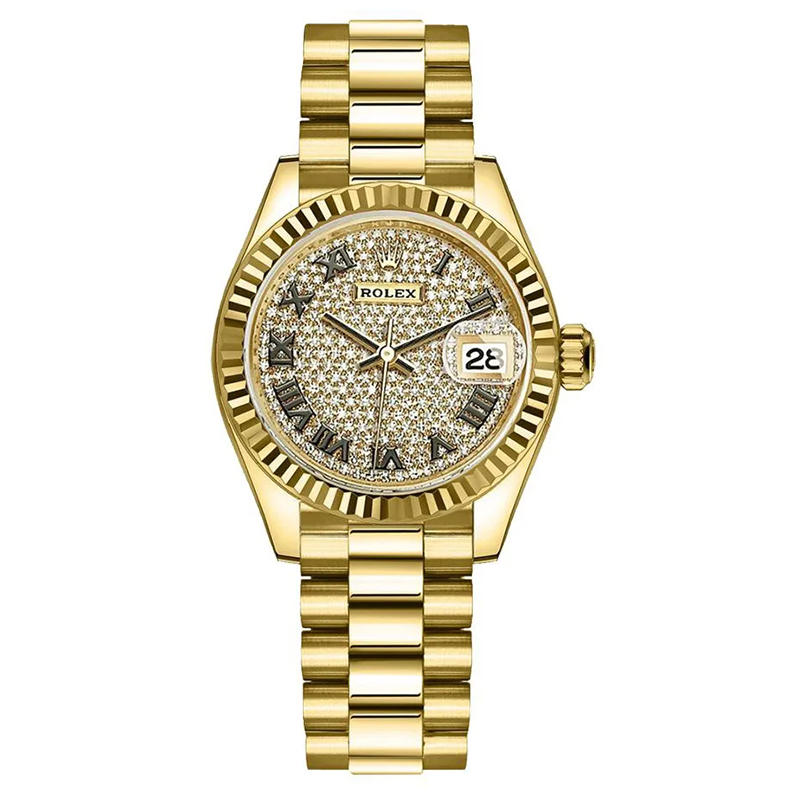 Lady-Datejust 28 Yellow Gold Diamonds Women's Watch 279178-0031