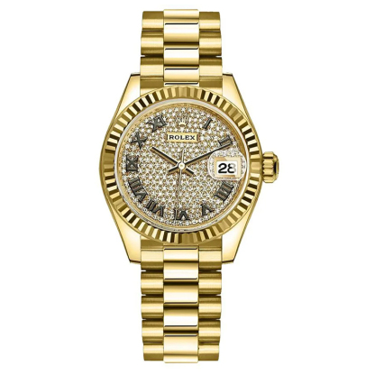 Lady-Datejust 28 Yellow Gold Diamonds Women's Watch 279178-0031