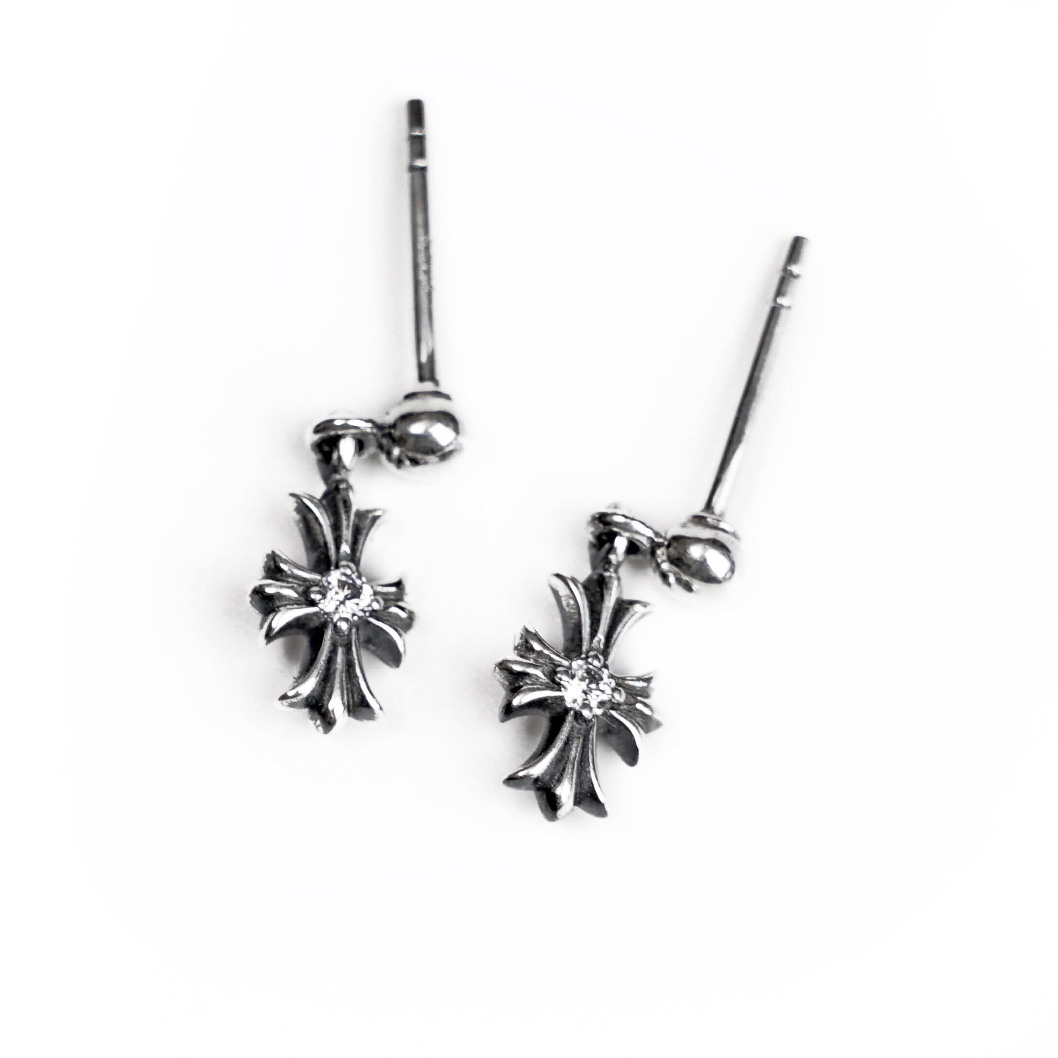 TINY E CH PLUS DROP EARRINGS WITH DIAMONDS