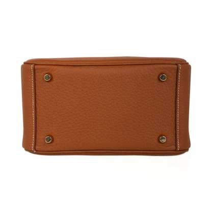 Mini Lindy 20 Bag Gold Clemence Leather with Gold Hardware