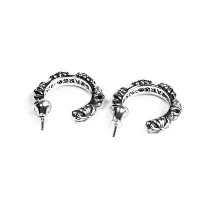 CROSS HOOP EARRING