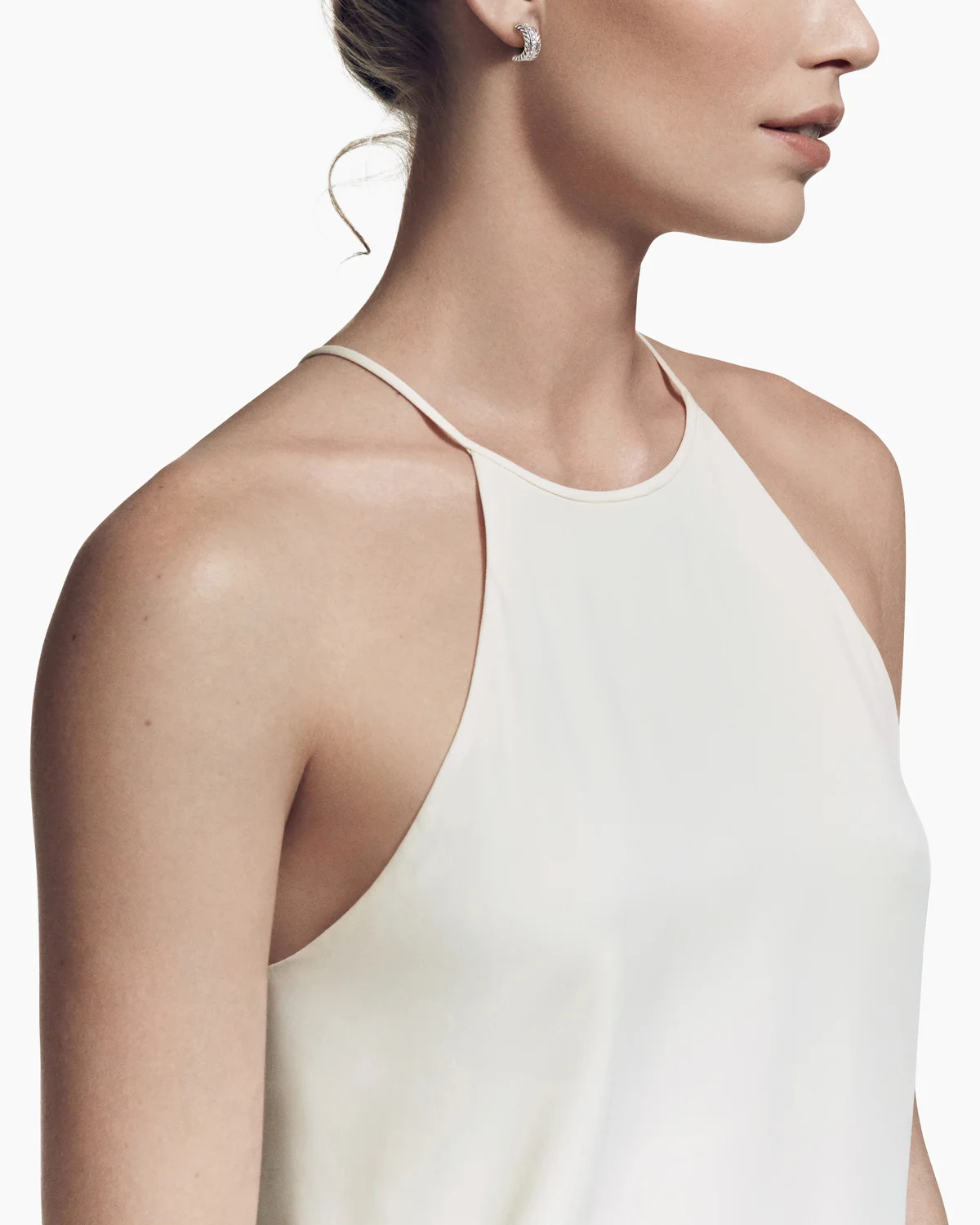 Cable Collectibles庐 Huggie Hoop Earrings Sterling Silver with Pav茅 Diamonds, 11.4mm