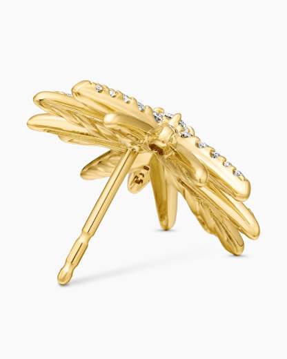 Starburst Stud Earrings 18K Yellow Gold with Diamonds, 19mm