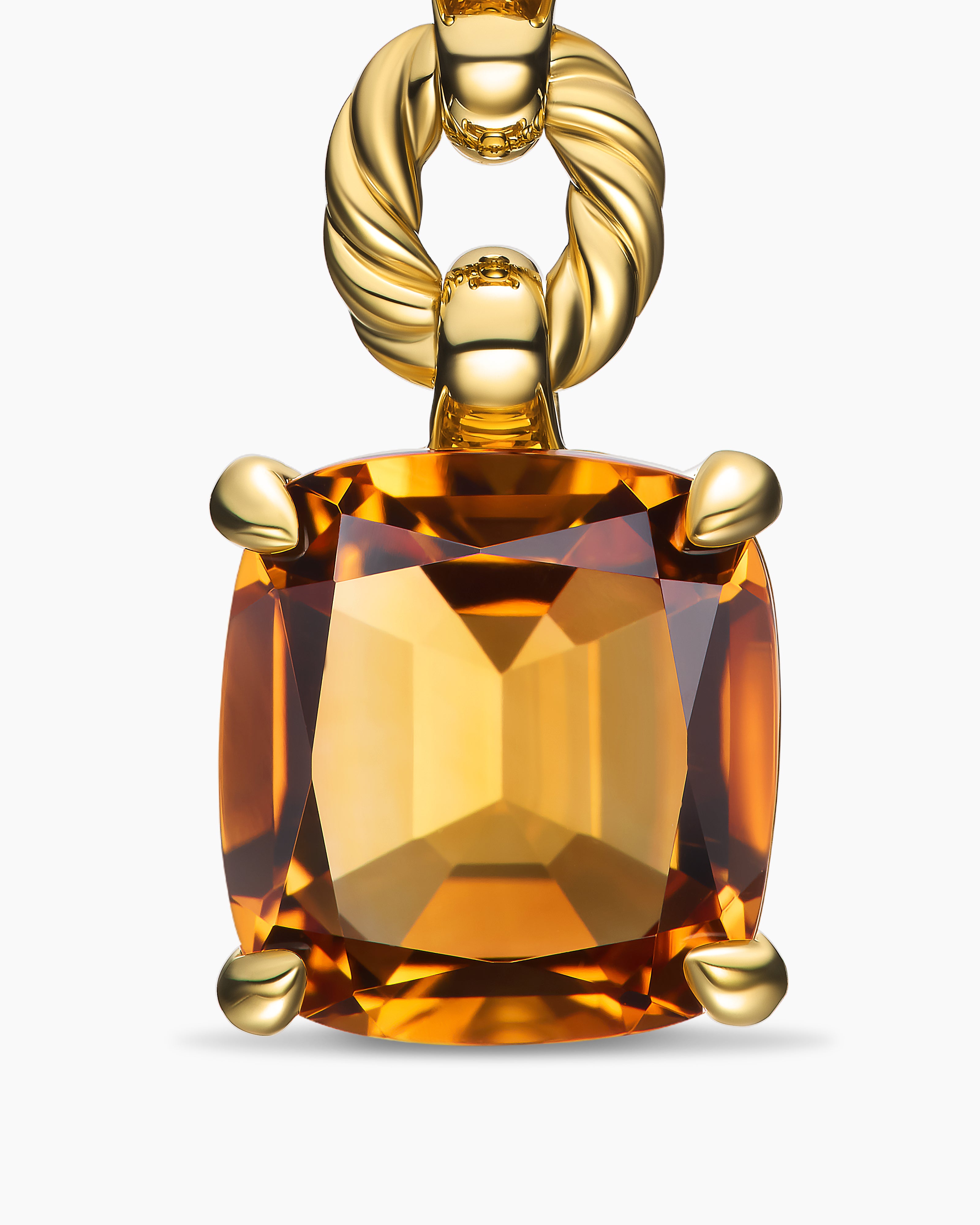 Marbella Drop Earrings 18K Yellow Gold with Citrine and Madeira Citrine, 51mm