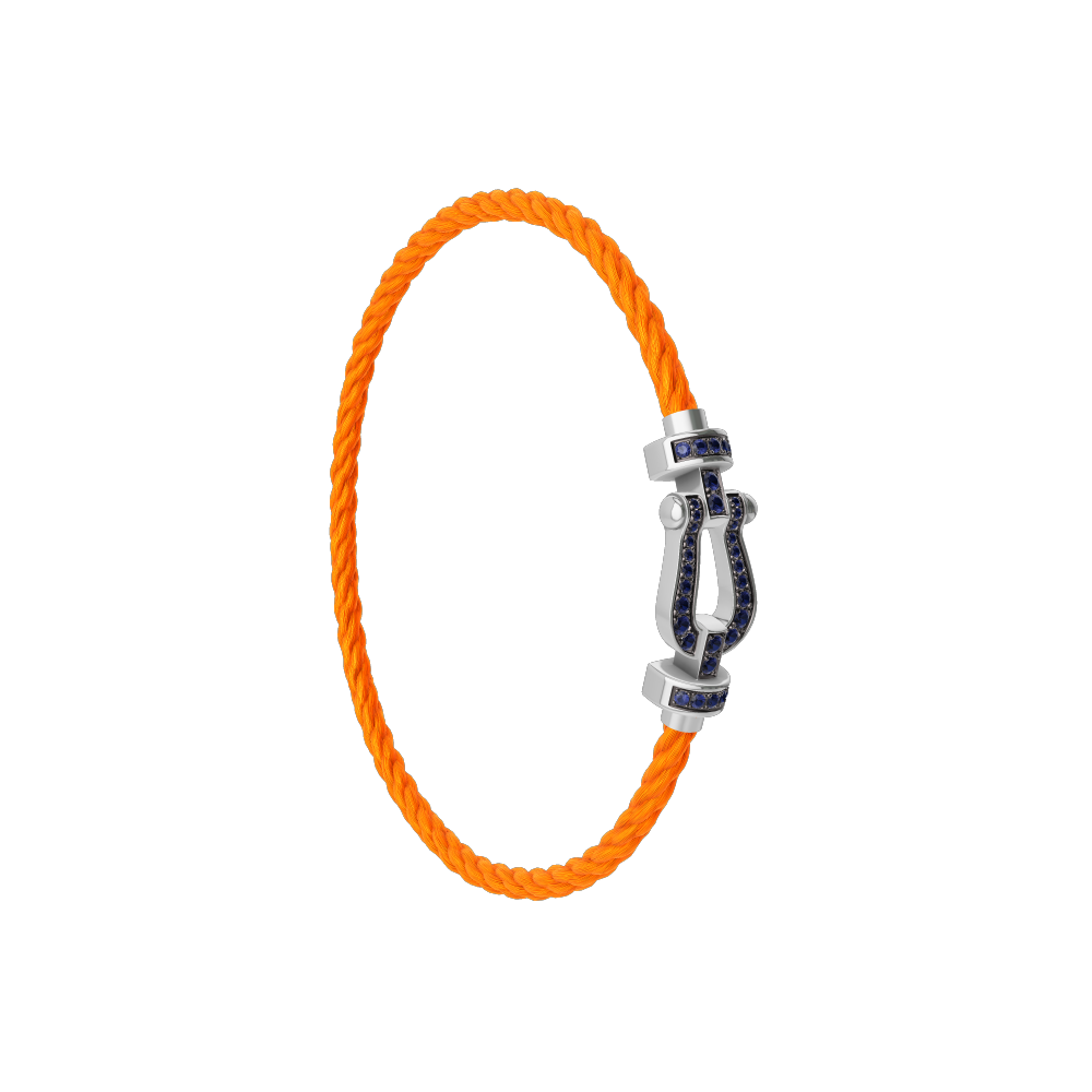 FORCE 10 BRACELET 18K WHITE GOLD AND BLUE SAPPHIRES MEDIUM MODEL