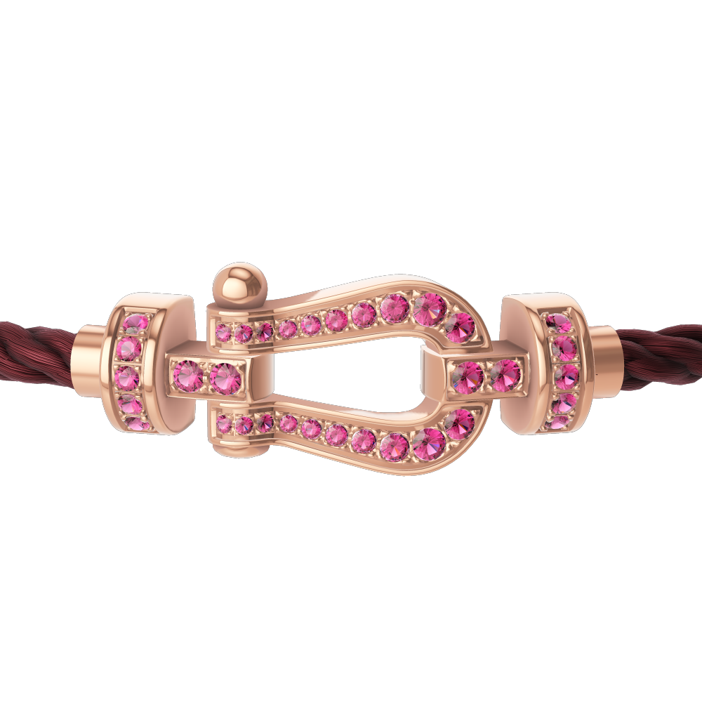 FORCE 10 BRACELET 18K PINK GOLD AND PINK SAPPHIRES MEDIUM MODEL