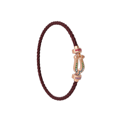 FORCE 10 BRACELET 18K PINK GOLD AND COLORED STONES MEDIUM MODEL