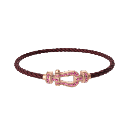 FORCE 10 BRACELET 18K PINK GOLD AND PINK SAPPHIRES MEDIUM MODEL