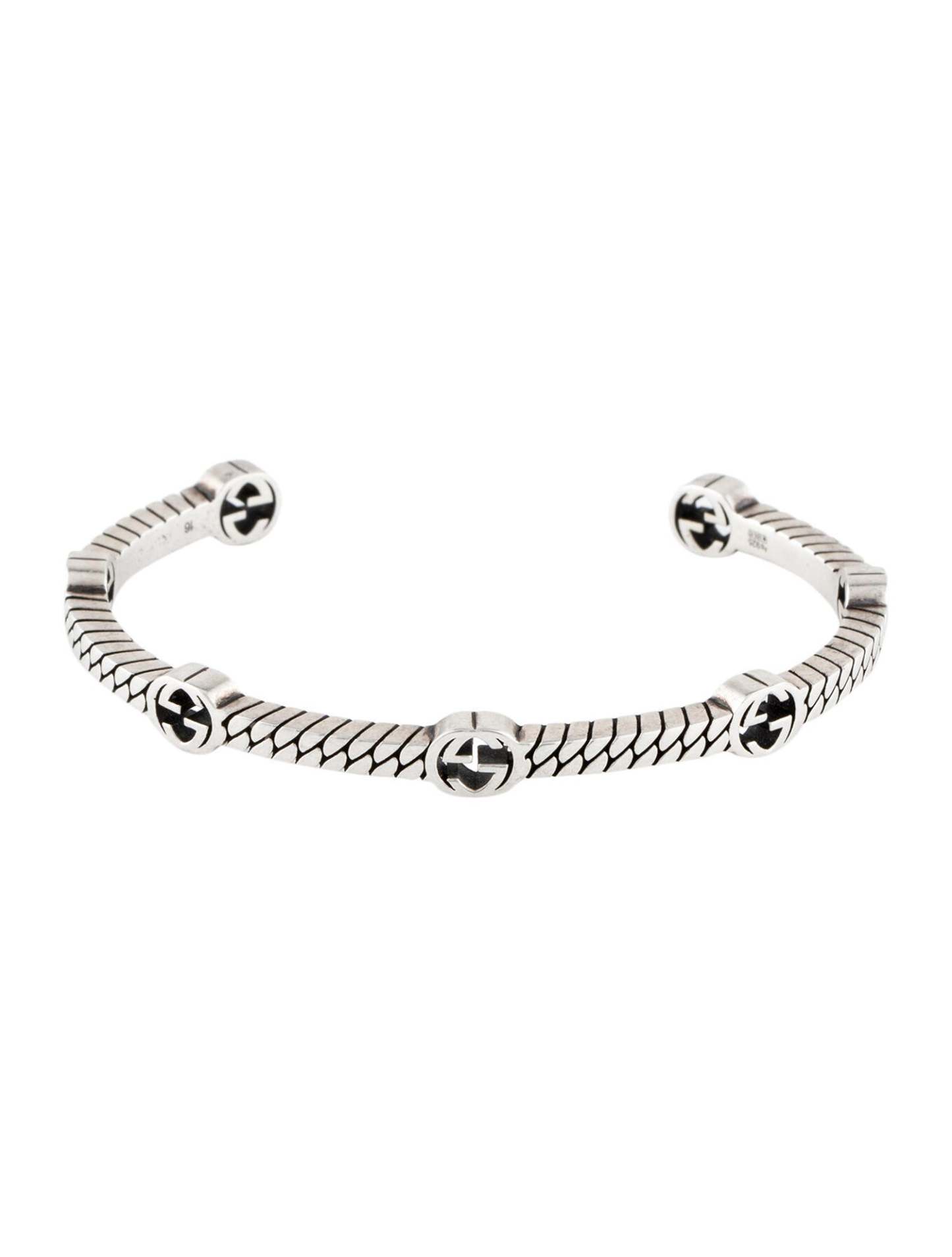 Thin Interlocking G Cuff Bracelet