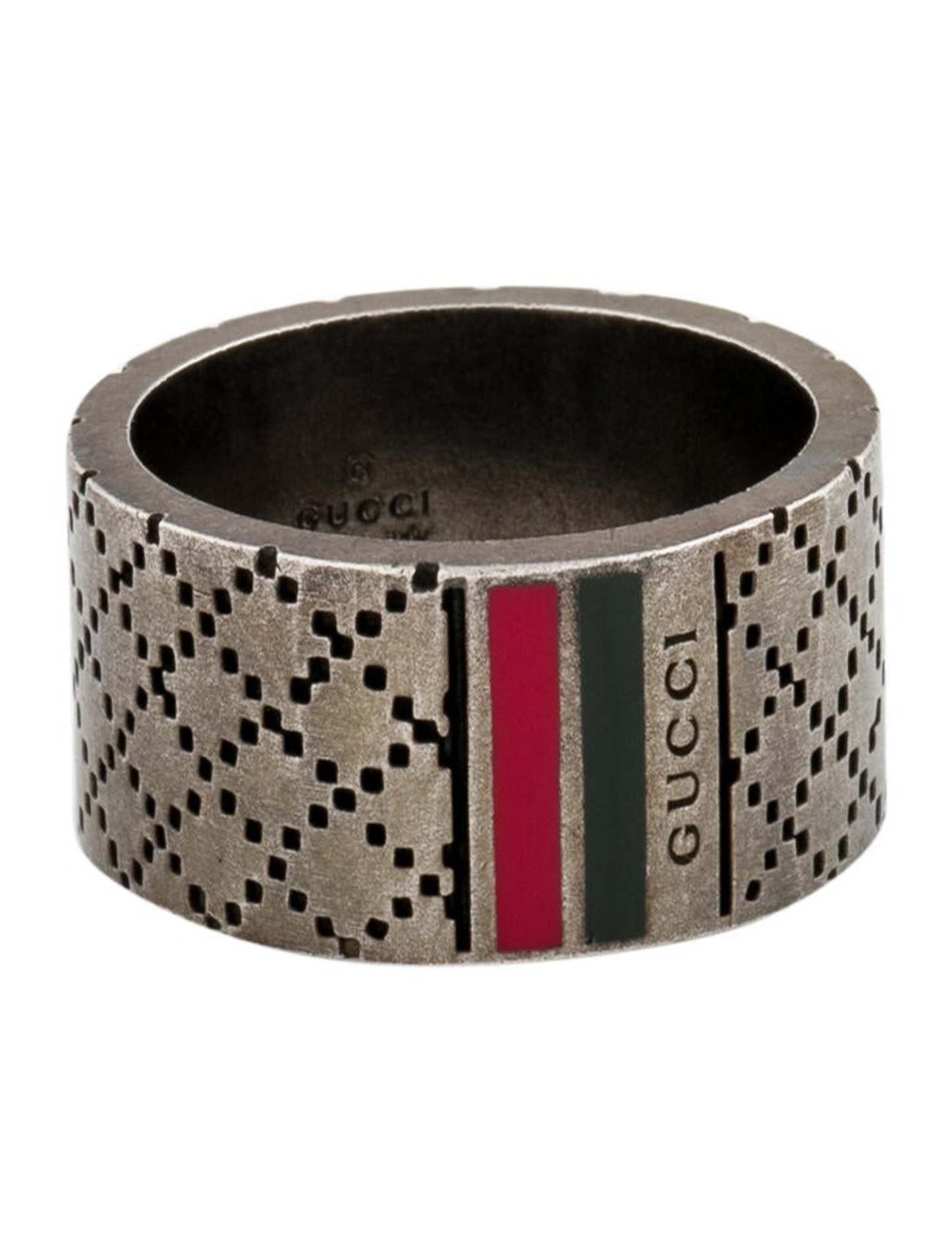 Enamel Wide Diamantissima Ring