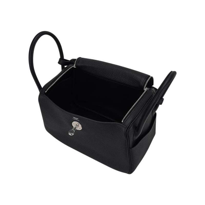Lindy 26 Bag Black Clemence Leather with Palladium Hardware
