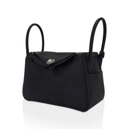 Lindy 26 Bag Black Clemence Leather with Palladium Hardware